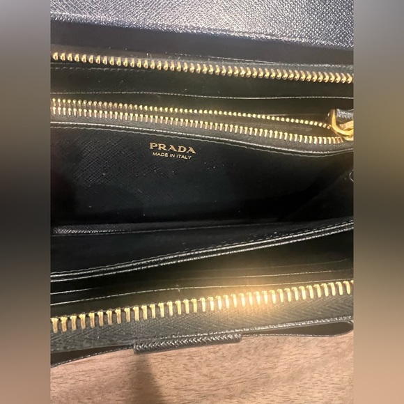 Prada Black Wallet with Gold Accents - Picture 7 of 15